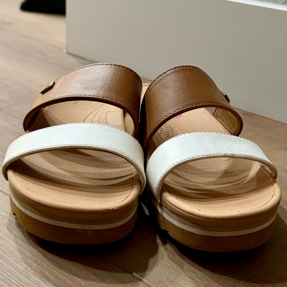 Reef Cushion Comfort Sandals Women 10 Anatomic Arch Platform Double Strap Slides - Picture 8 of 12